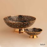 ست آجیل خوری برنجی میناکاری هندی