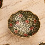 کاسه برنجی میناکاری هندی