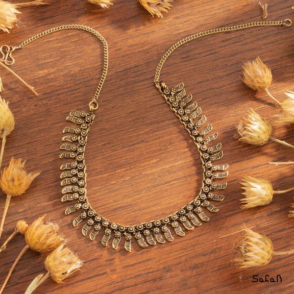 زیورالات گردنبند زنجیری طلایی هندی دست ساز