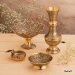 ست پذیرایی برنجی طلایی هندی