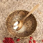 ظروف برنجی هندی پذیرایی طلایی یلدا