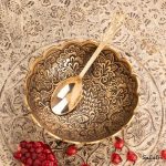 ظروف برنجی هندی پذیرایی طلایی یلدا