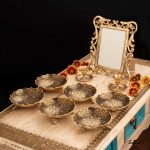 ست هفت سین برنجی هندی میناکاری