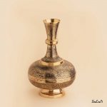 گلدان برنجی هندی طلایی