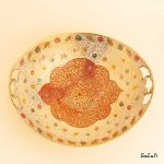 آجیل خوری برنجی میناکاری هندی