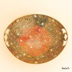 آجیل خوری برنجی میناکاری هندی