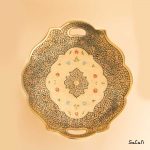 میوه خوری برنجی میناکاری دسته دار هندی