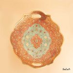 میوه خوری برنجی میناکاری دسته دار هندی