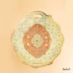 میوه خوری برنجی میناکاری دسته دار هندی
