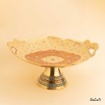 میوه خوری برنجی میناکاری دسته دار هندی
