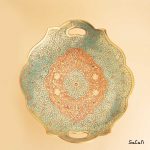 میوه خوری برنجی میناکاری دسته دار هندی