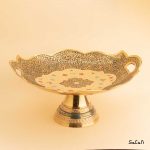 میوه خوری برنجی میناکاری دسته دار هندی