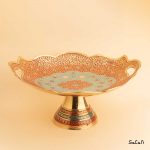 میوه خوری برنجی میناکاری دسته دار هندی