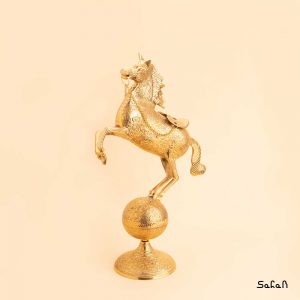 مجسمه اسب برنجی طلایی هندی