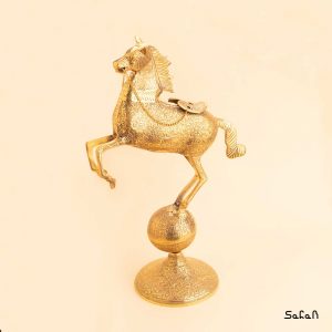 مجسمه اسب برنجی طلایی هندی