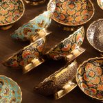 ست پذیرایی برنجی میناکاری هندی