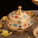 قندان برنجی میناکاری