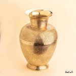 گلدان برنجی طلایی هندی