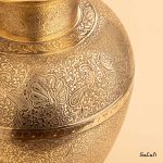 گلدان برنجی طلایی هندی