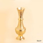 گلدان برنجی طلایی هندی
