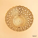 میوه خوری برنجی طلایی انتیک هندی پایه دار