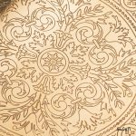 سینی دسته دار برنجی طلایی هندی