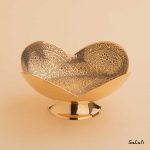 آجیل خوری پایه دار برنجی طلایی هندی