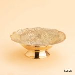 آجیل خوری پایه دار برنجی طلایی هندی