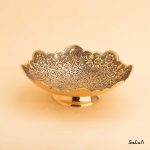 شیرینی خوری برنجی طلایی هندی