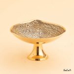 کاسه پایه دار برنجی آنتیک هندی