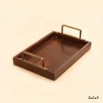 سینی دسته دار چوبی هندی