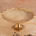 شیرینی خوری برنجی طلایی هندی