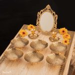 ست هفت سین برنجی هندی انتیک سیاه قلم