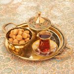ست چایخوری برنجی هندی طلایی