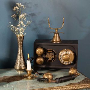 تلفن قدیمی کلاسیک دستساز هندی چرخشی