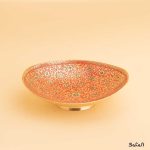 کاسه برنجی هندی طلایی میناکاری