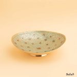 کاسه برنجی هندی طلایی میناکاری