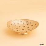 کاسه برنجی هندی طلایی میناکاری