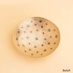 کاسه برنجی هندی طلایی میناکاری