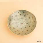 کاسه برنجی هندی طلایی میناکاری