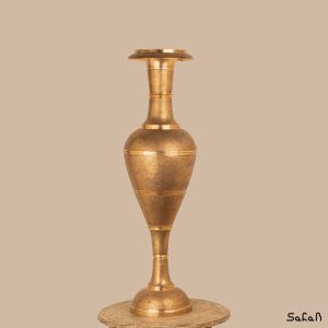 گلدان برنجی قلم کاری شده طلایی